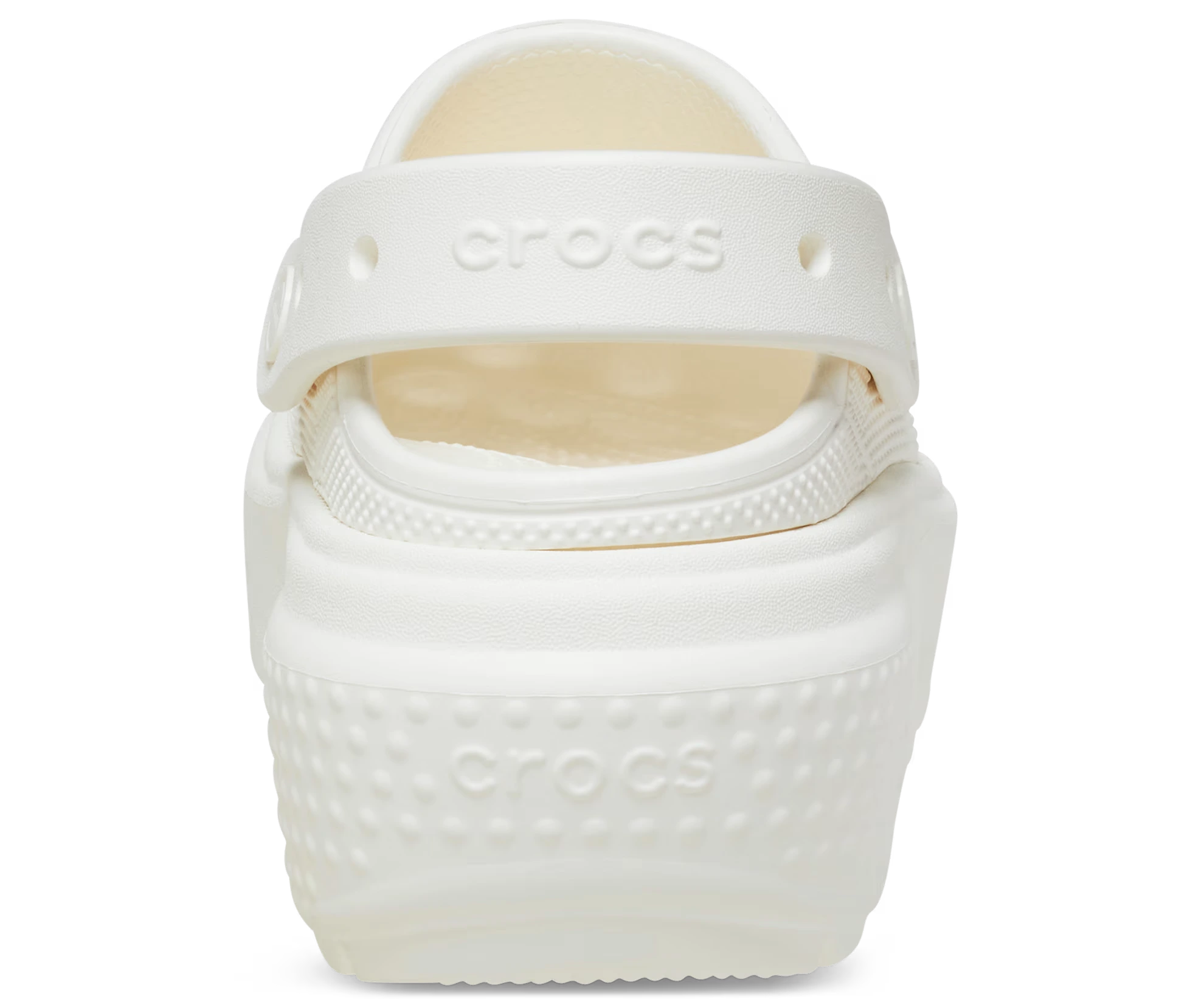 CROCS Stomp CLOG Chalk: white clogs for women