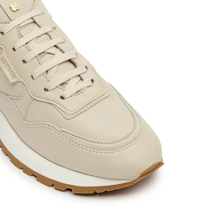 LOTTUSSE Dianne PIEL de Cordero Blanco ROTO: white trainers for women