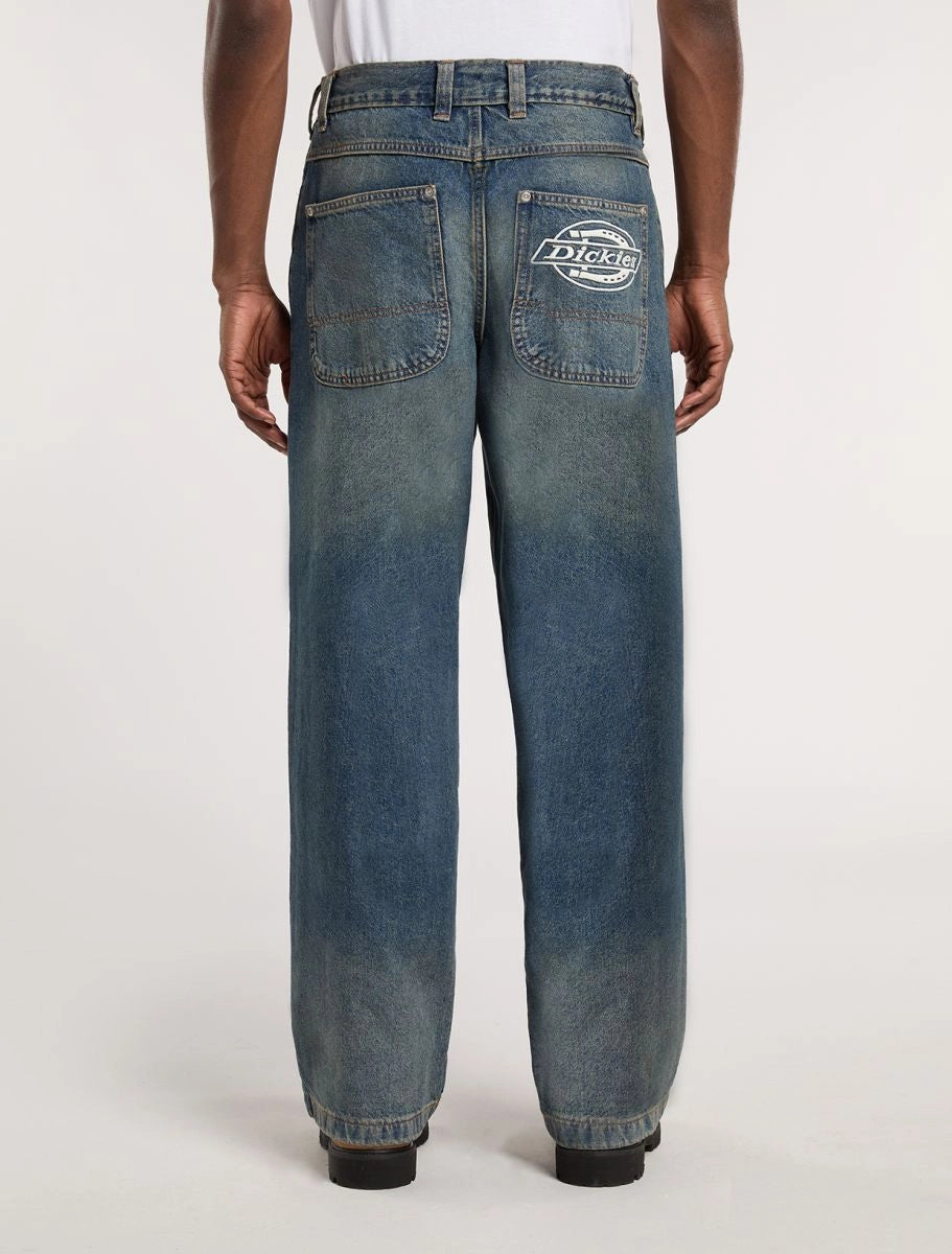 DICKIES Hilham Denim Khaki TNTD BLUE: blau pantalons per a home