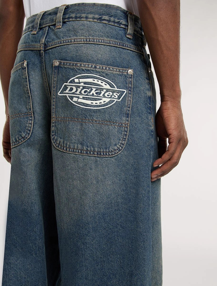 DICKIES Hilham Denim Khaki TNTD BLUE: blau pantalons per a home