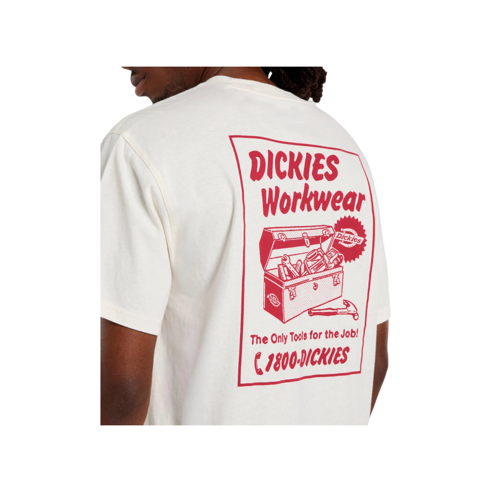 DICKIES DRY Ridge SS TEE Egret: white T-shirt for men