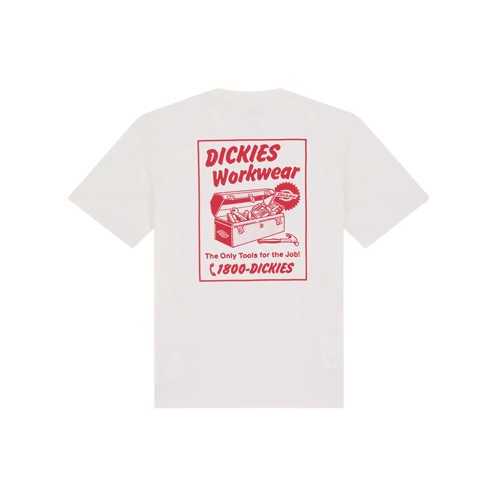 DICKIES DRY Ridge SS TEE Egret: weiß T-Shirt für Herren