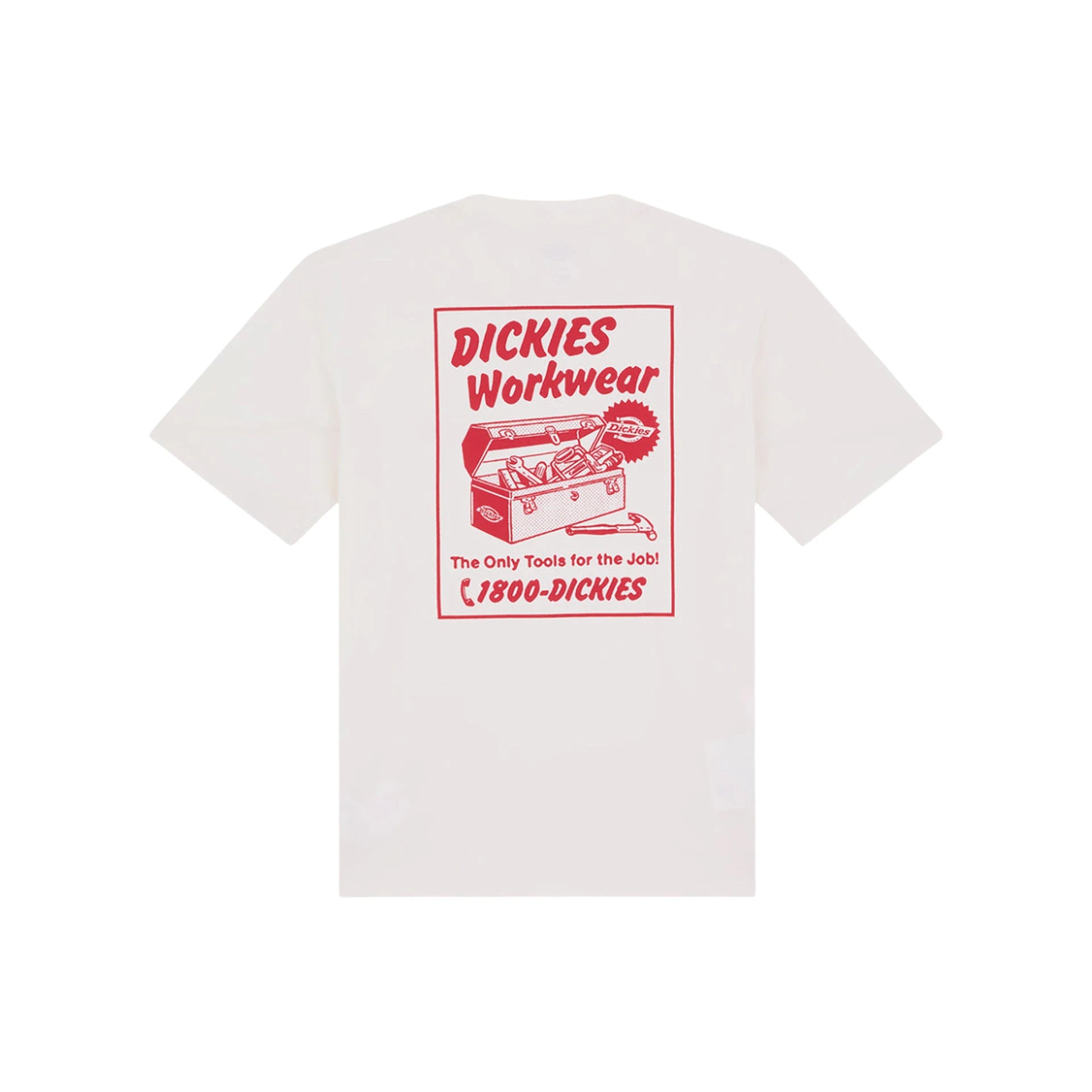DICKIES DRY Ridge SS TEE Egret: white T-shirt for men