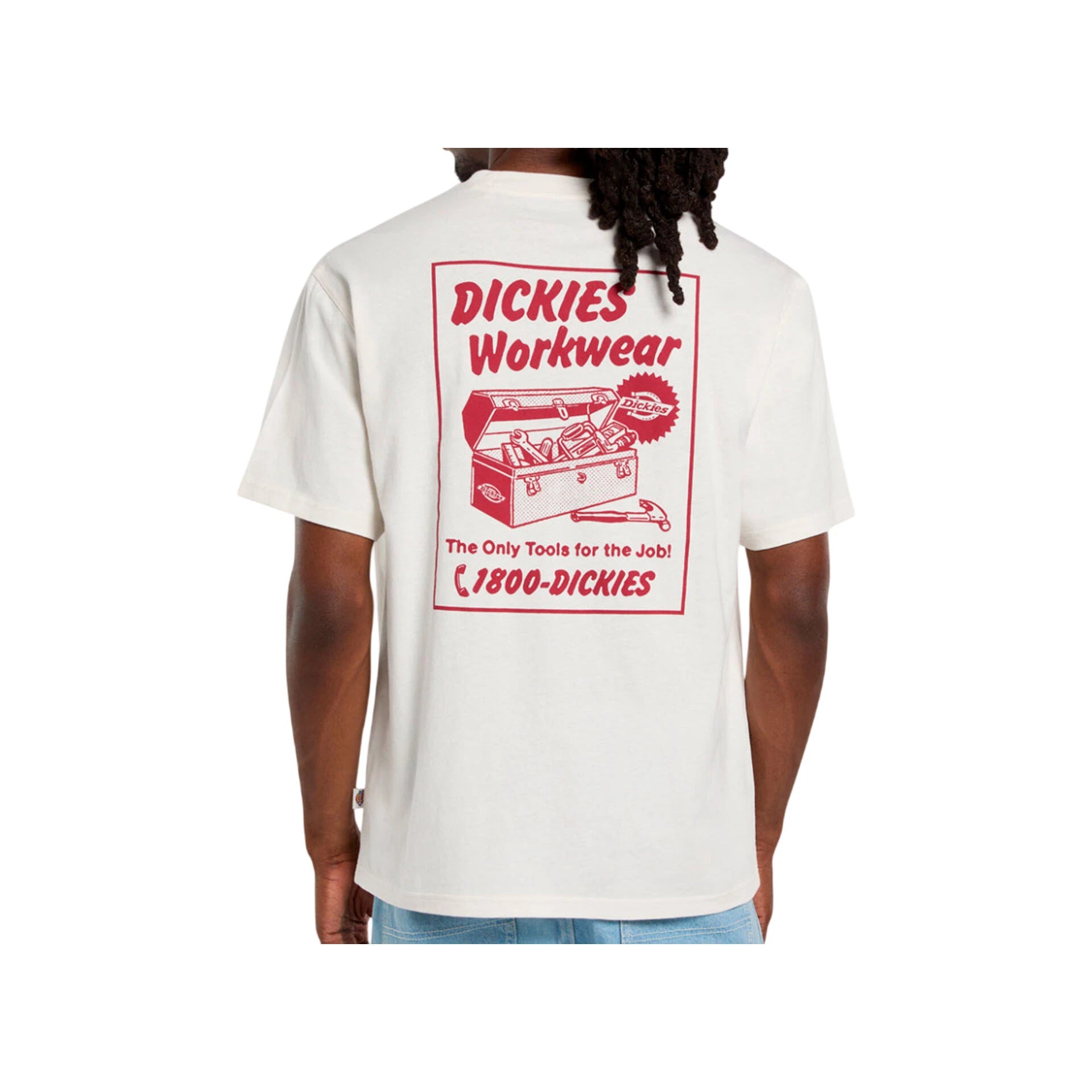 DICKIES DRY Ridge SS TEE Egret: white T-shirt for men