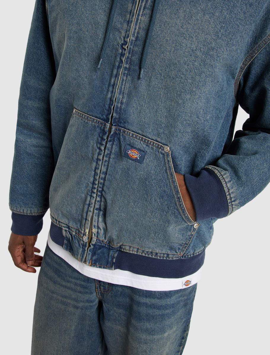 DICKIES Hilham Hooded Jacket Khaki TNTD B: blau Sweatshirt für Herren