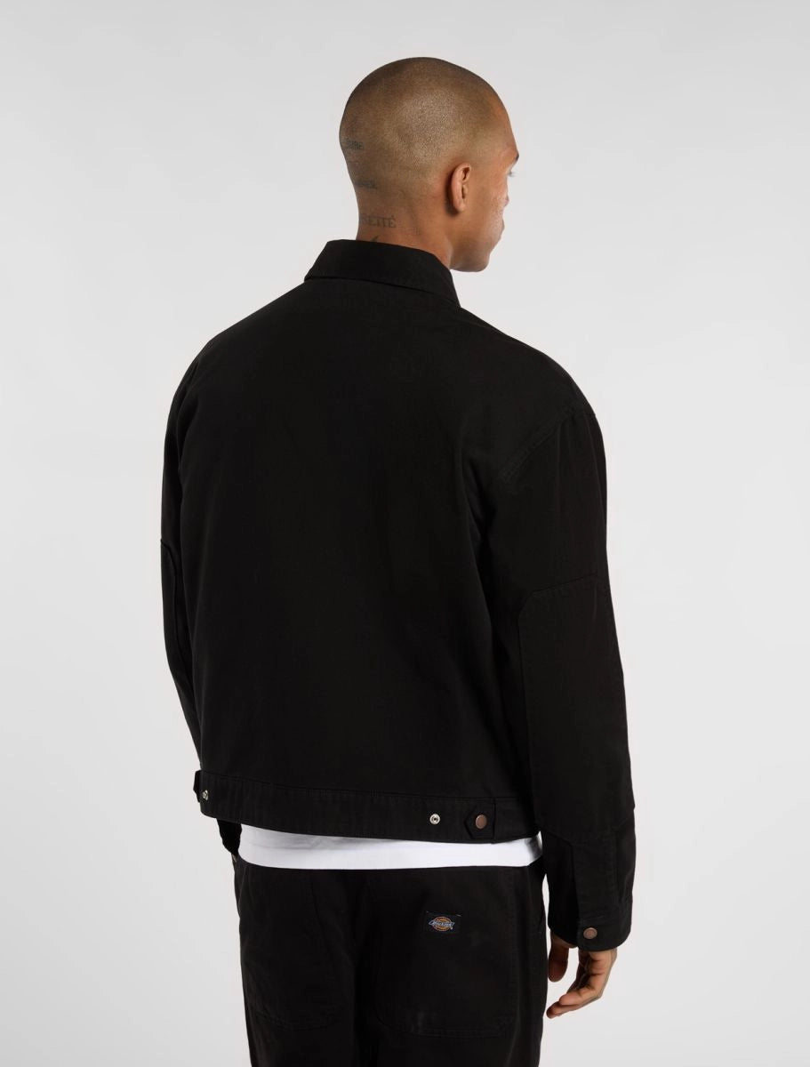 DICKIES FORT Smith Trucker Jacket Black: black jacket for men