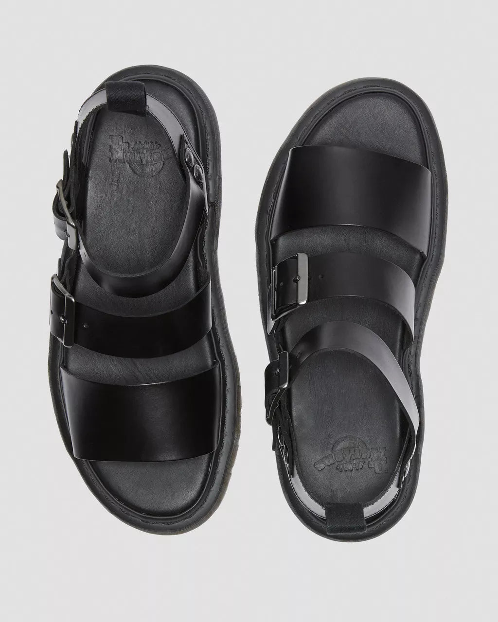 DR. MARTENS Gryphon Strap Sandal SRS Black Brando: negre sandàlies per a dona