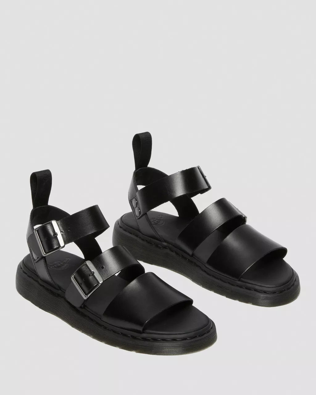 DR. MARTENS Gryphon Strap Sandal SRS Black Brando: negre sandàlies per a dona