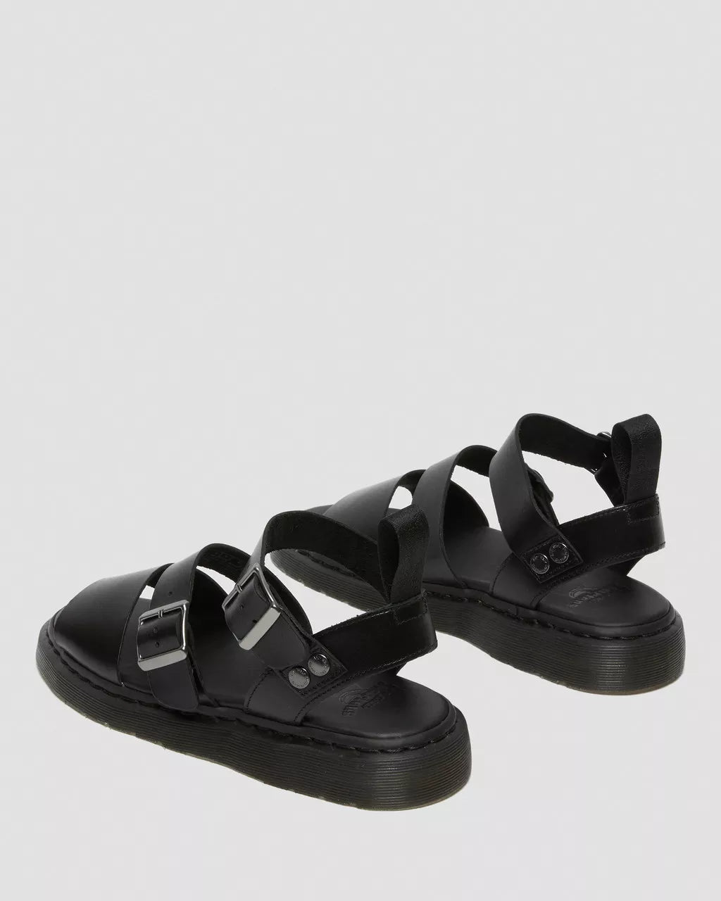 DR. MARTENS Gryphon Strap Sandal SRS Black Brando: negre sandàlies per a dona