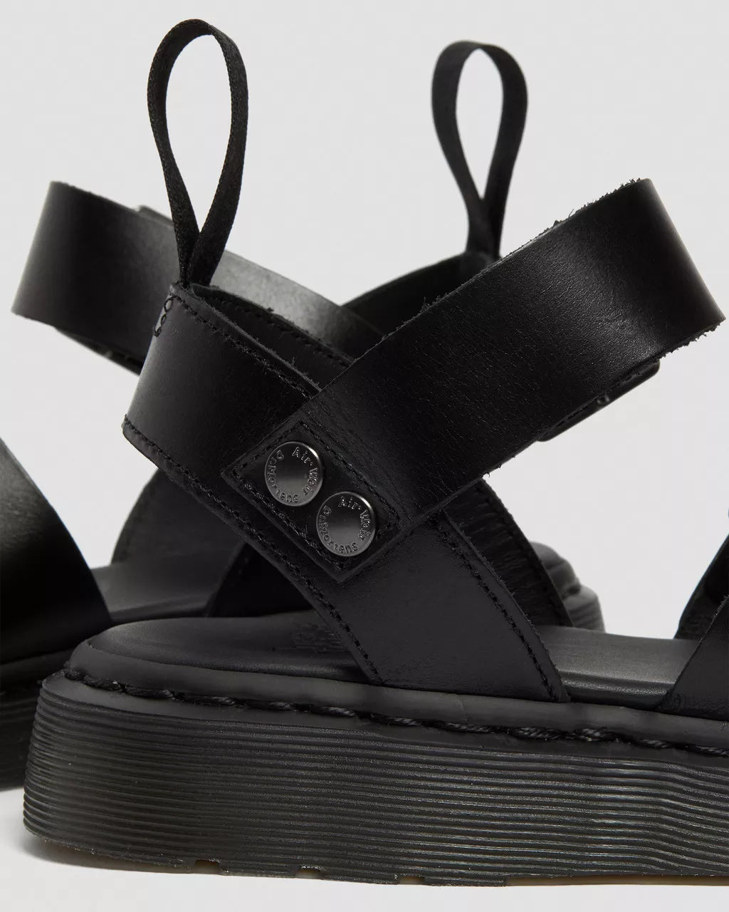 DR. MARTENS Gryphon Strap Sandal SRS Black Brando: negre sandàlies per a dona
