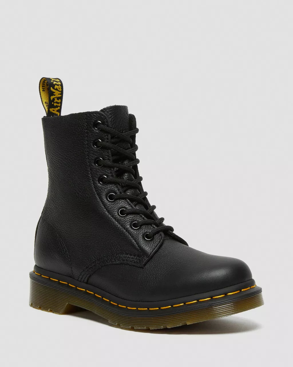 DR. MARTENS 1460 Pascal Black Virginia: ブラック アンクルブーツ レディース