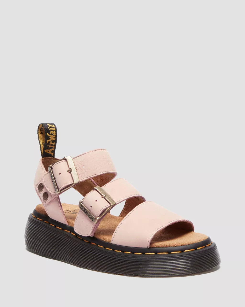 DR. MARTENS Gryphon QUAD Sandal Powder PINK: pink sandals for women