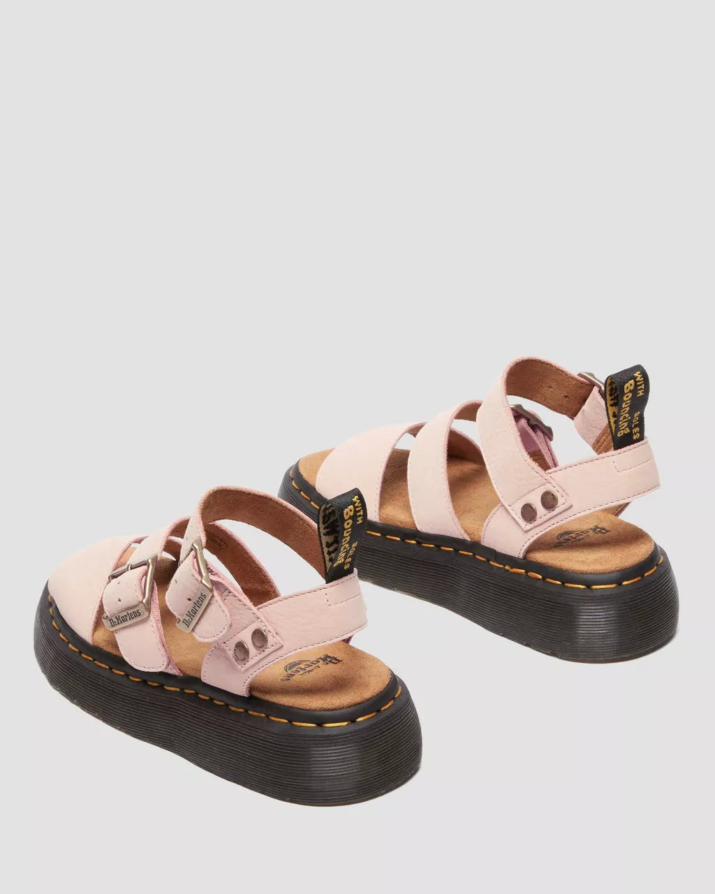 DR. MARTENS Gryphon QUAD Sandal Powder PINK: pink sandals for women