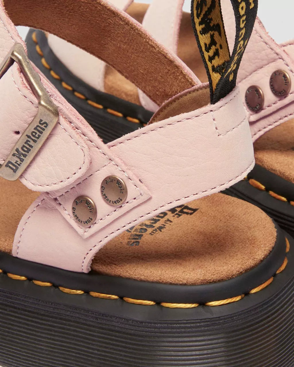 DR. MARTENS Gryphon QUAD Sandal Powder PINK: pink sandals for women