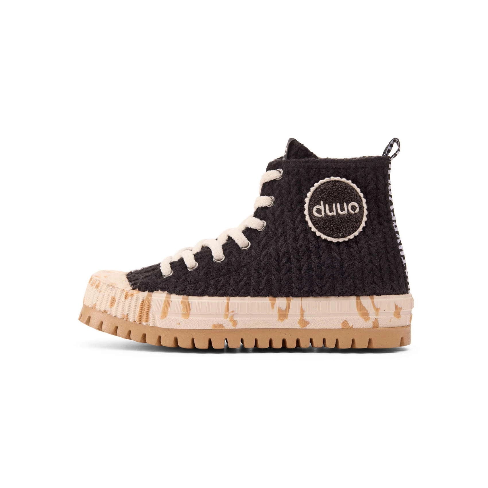 DUUO COL PLUS Tricot 64: black ankle boots for women