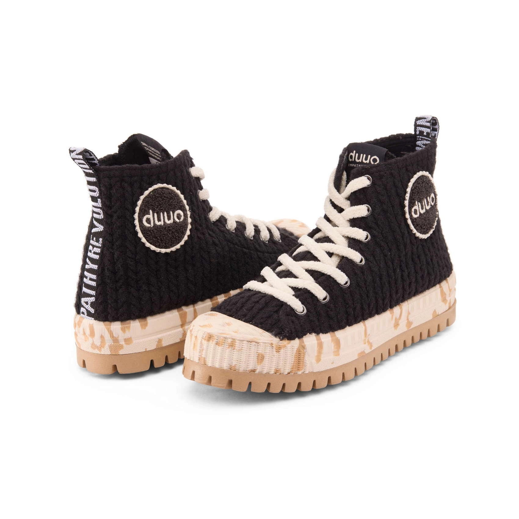 DUUO COL PLUS Tricot 64: black ankle boots for women