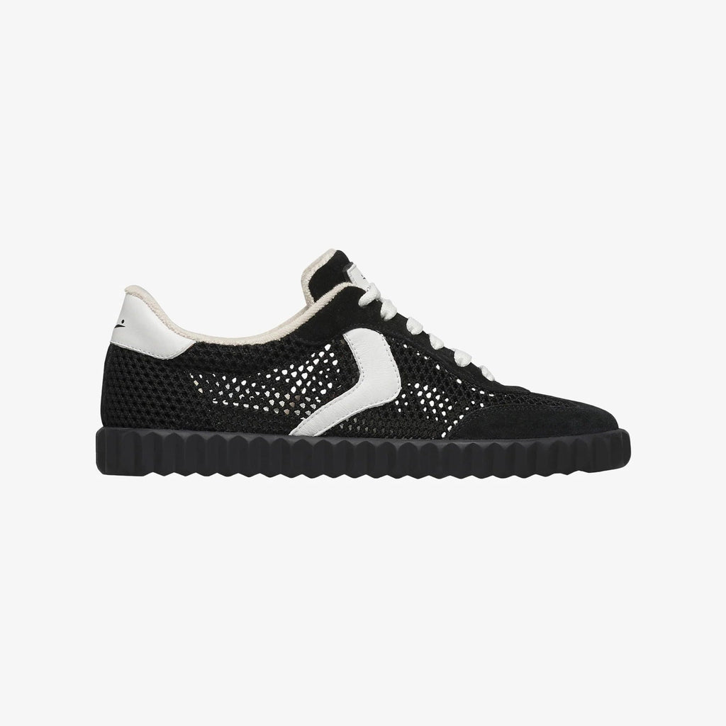 VOILE BLANCHE INES MESH: black trainers for women