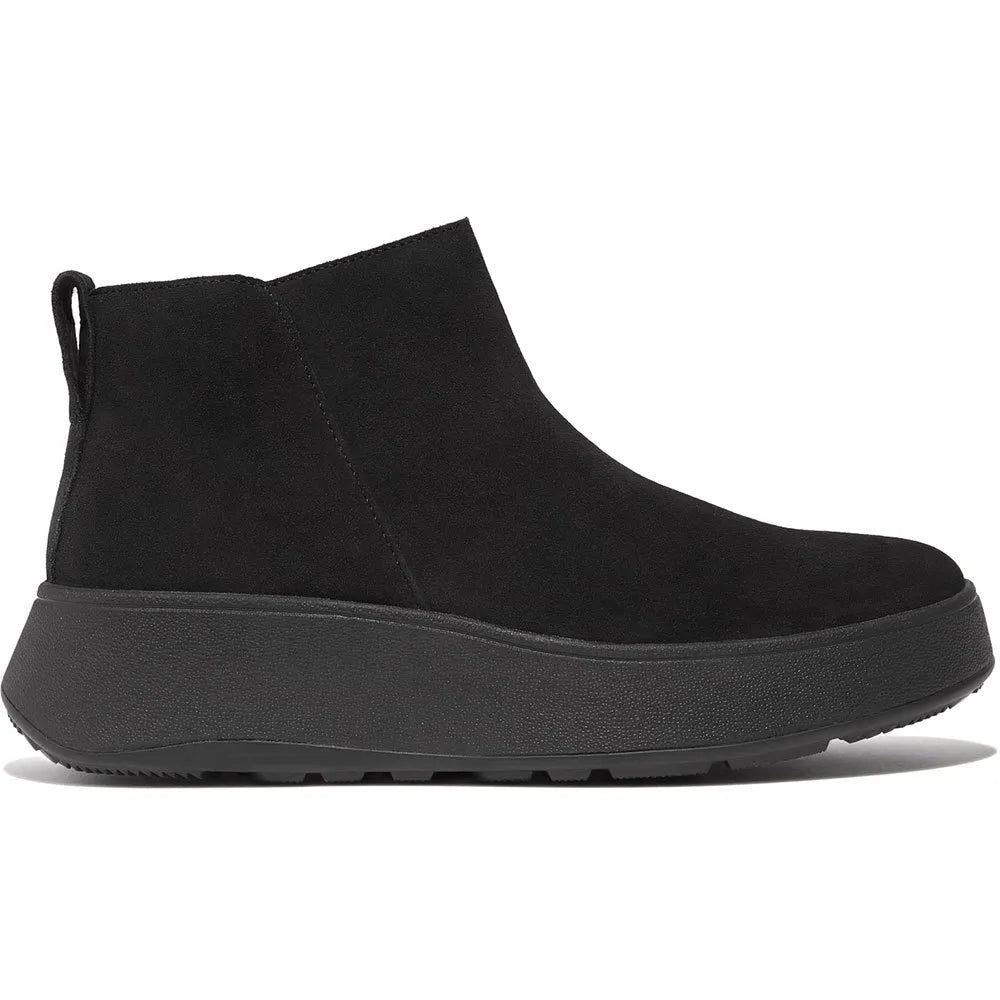 FITFLOP W F MODE Suede Flatform ZIP Ankle Boots ALL Black: ブラック ブーツ レディース