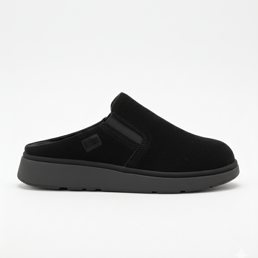 FITFLOP W GEN FF Elasticated Suede Mules Black: ブラック mules レディース