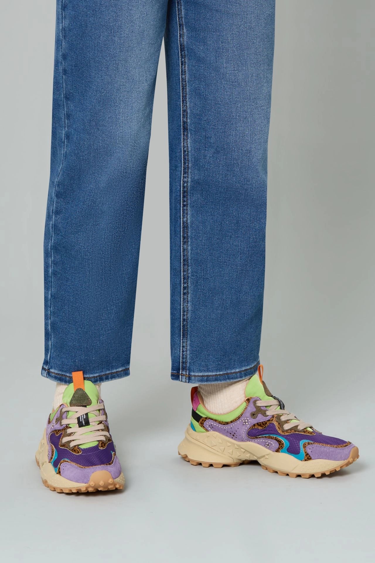 FLOWER MOUNTAIN Rulis Woman Violet-brown-dark Green: lila trainers for women