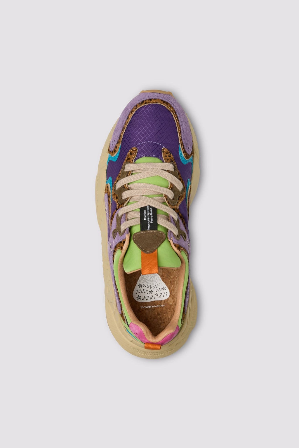 FLOWER MOUNTAIN Rulis Woman Violet-brown-dark Green: lila vambes per a dona