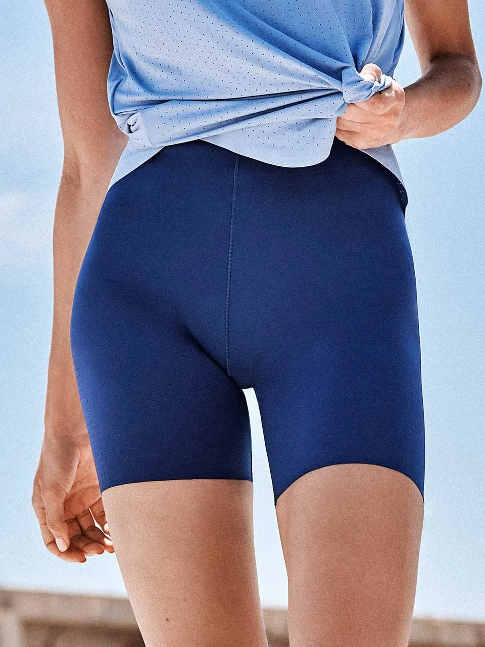 GISELA Legging Biker Marino: blue leggings for women