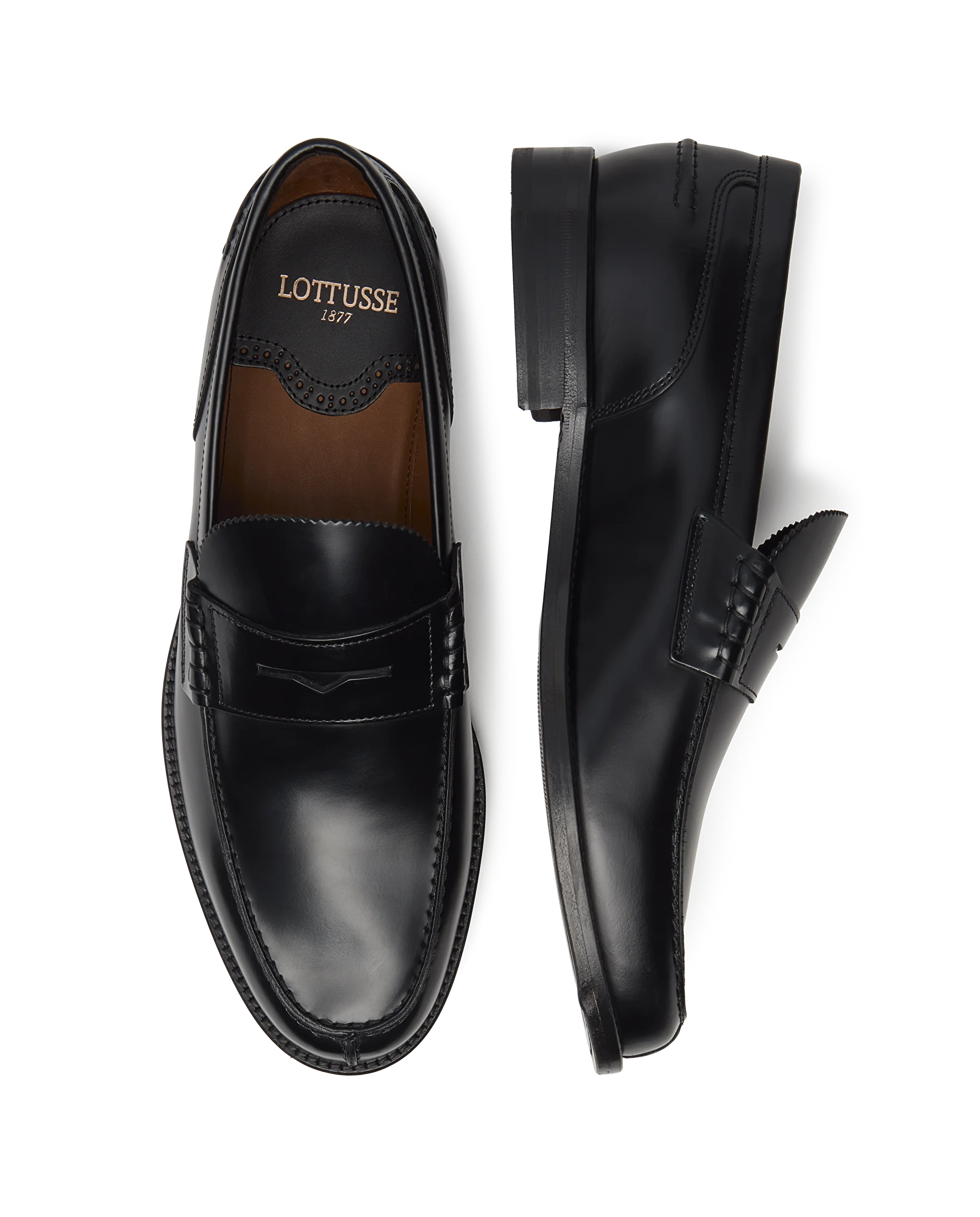 LOTTUSSE Daytona: черный лоферы для мужчин