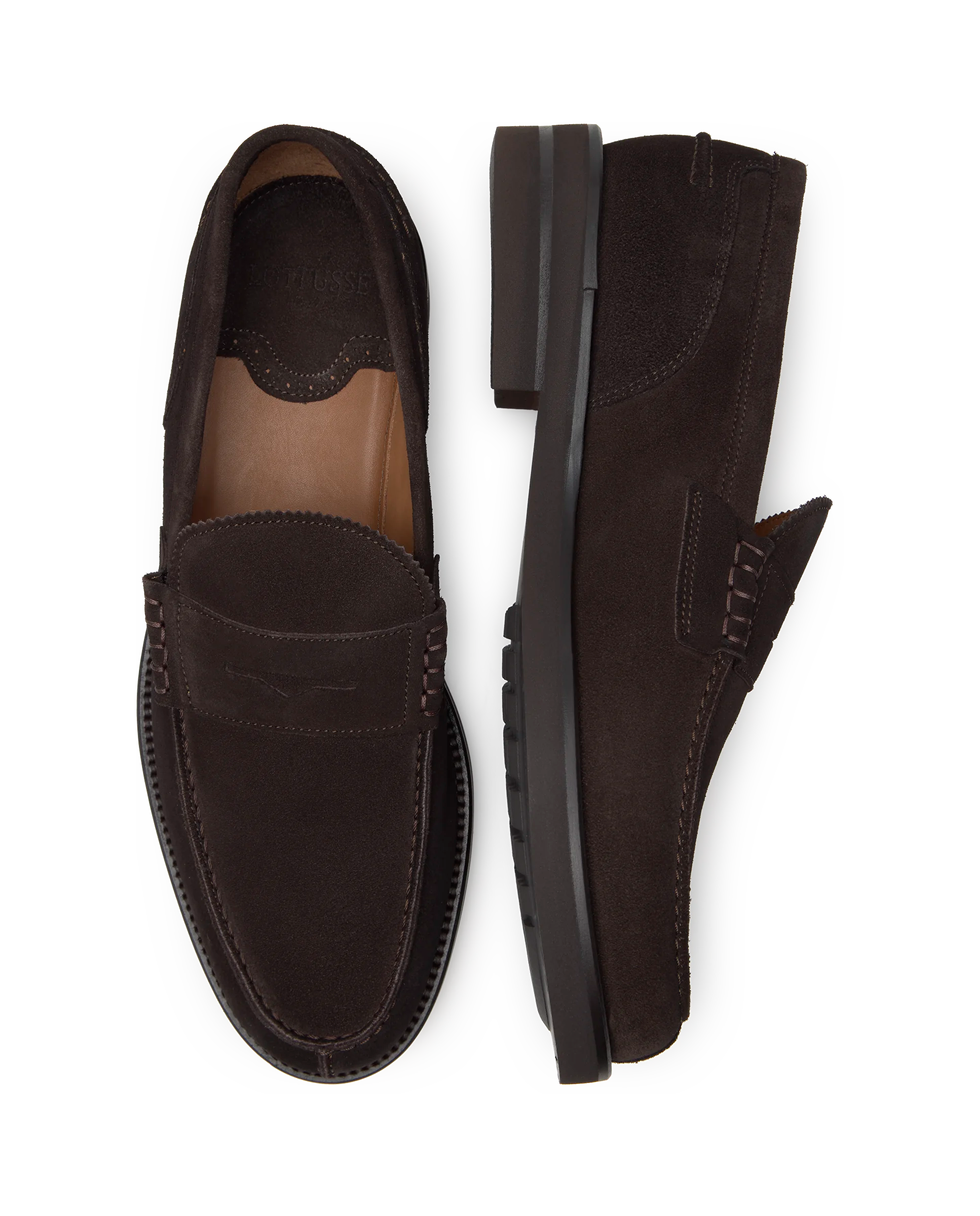 LOTTUSSE Daytona MOKA: brown loafers for men