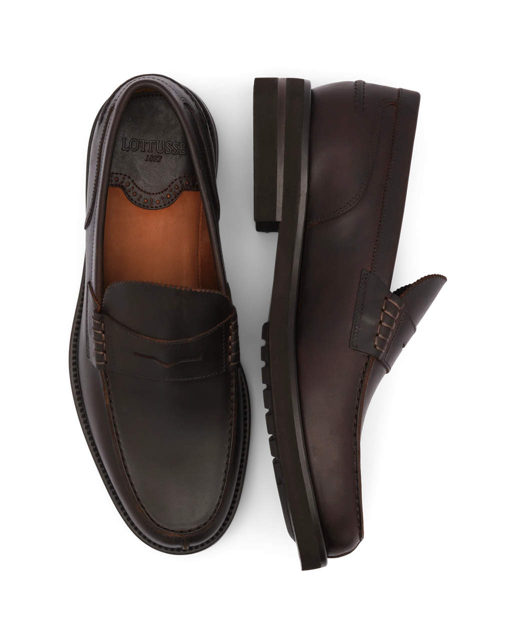 LOTTUSSE Daytona Marrón: коричневый лоферы для мужчин