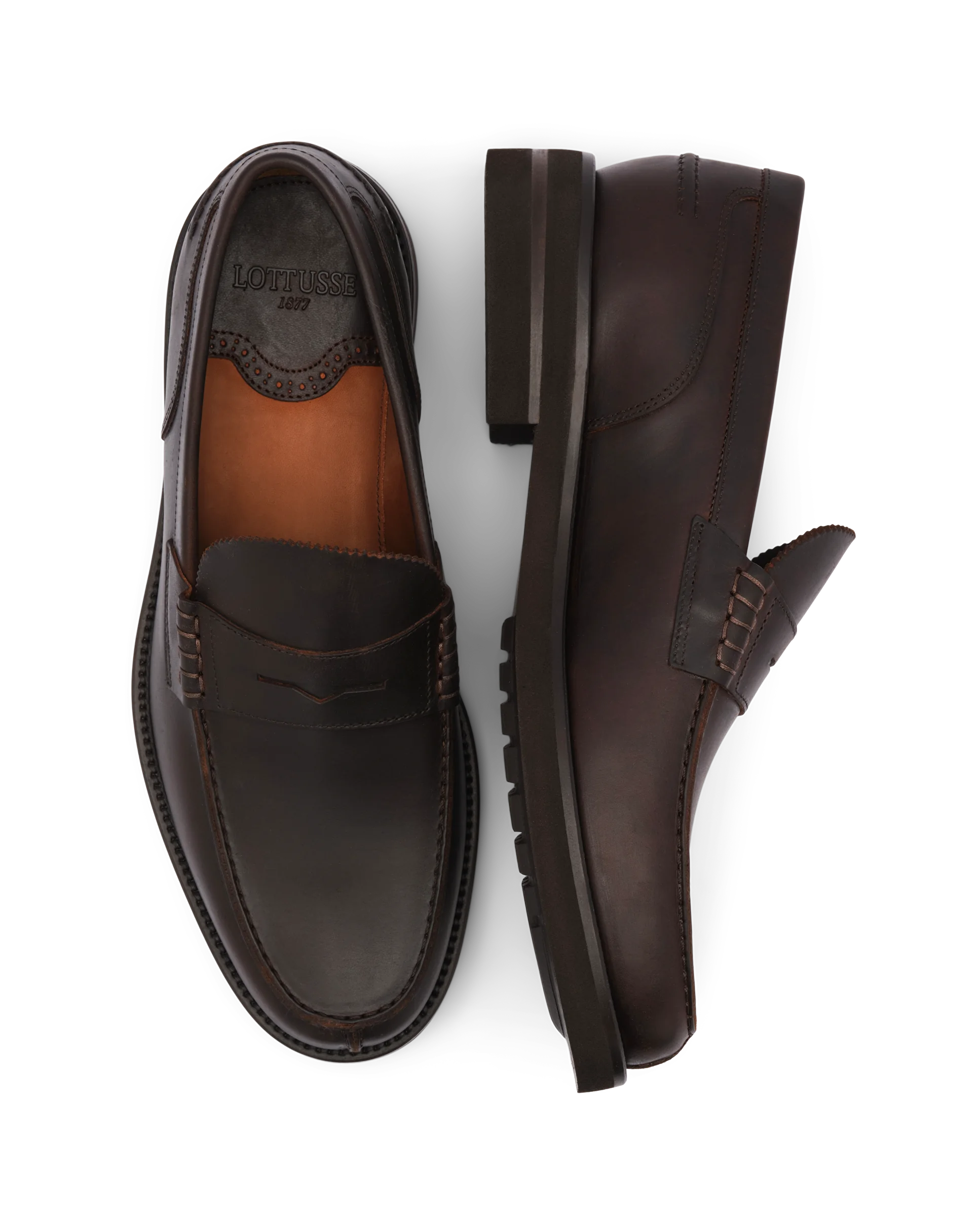 LOTTUSSE Daytona Marrón: marron mocassins pour homme