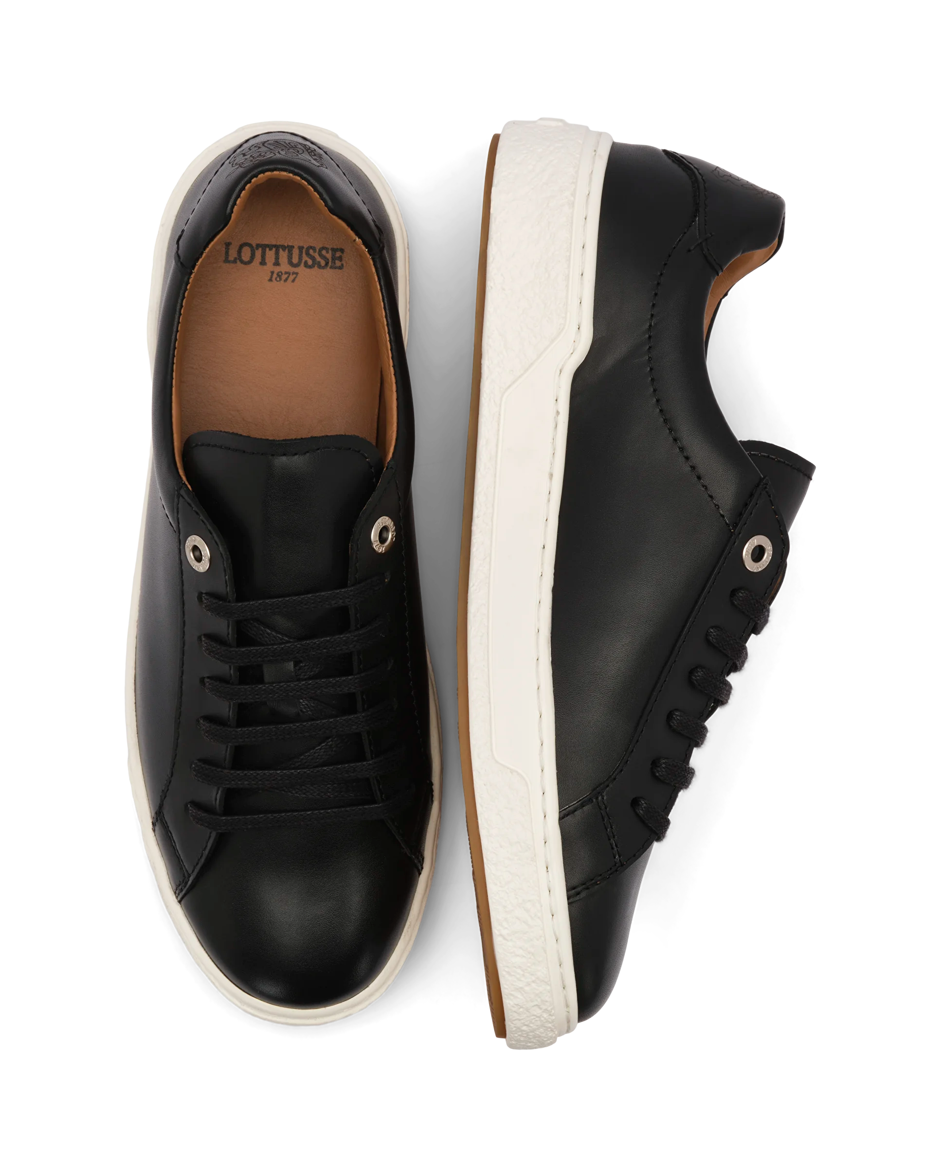 LOTTUSSE Torino Negro: black trainers for men
