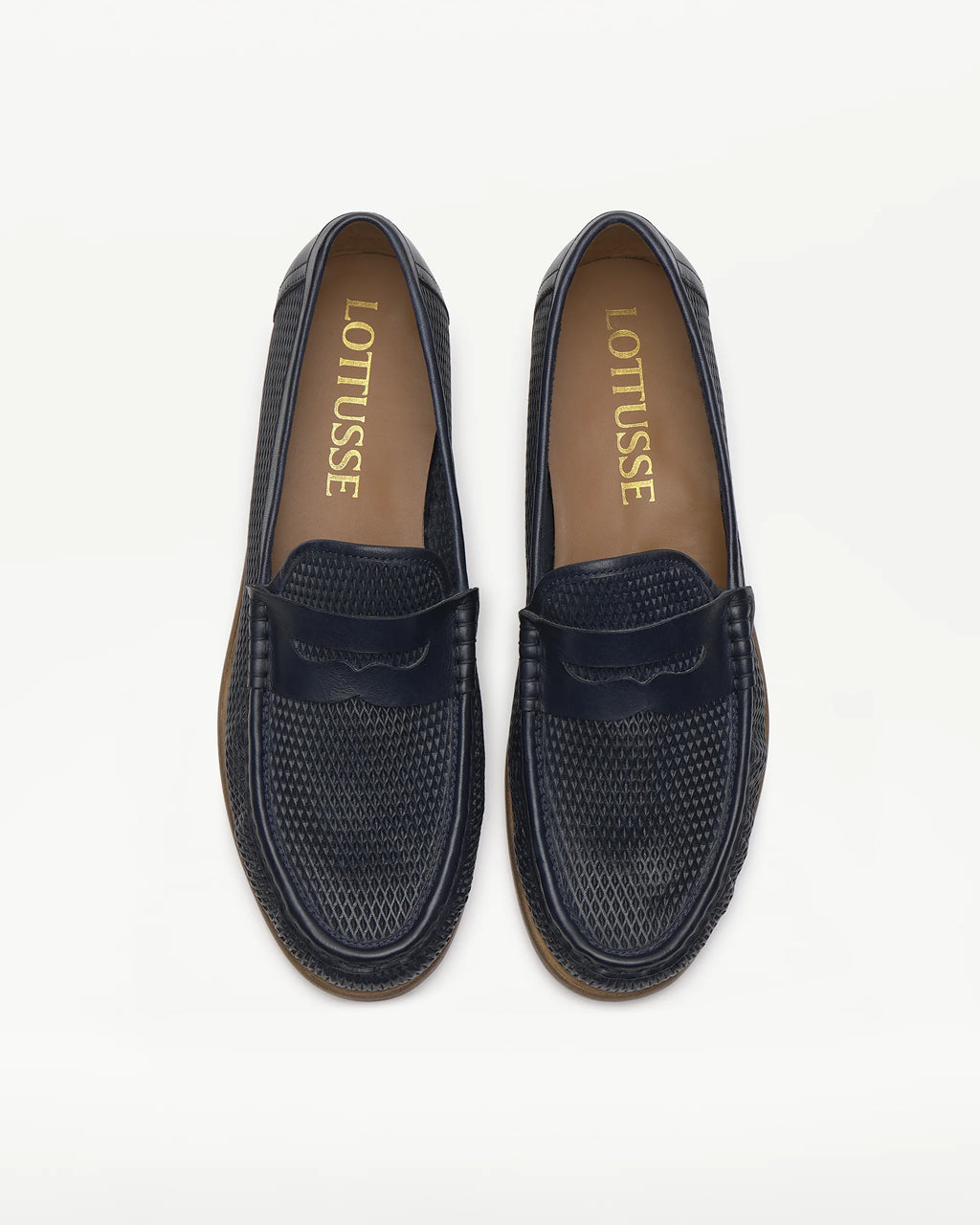 LOTTUSSE Lauren Marino: blue loafers for men