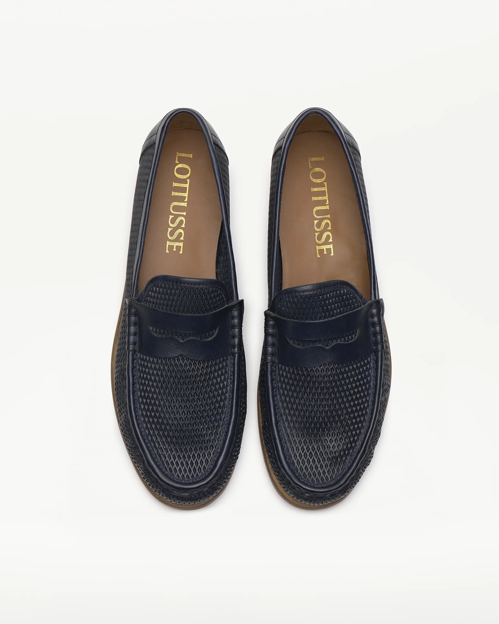 LOTTUSSE Lauren Marino: blue loafers for men