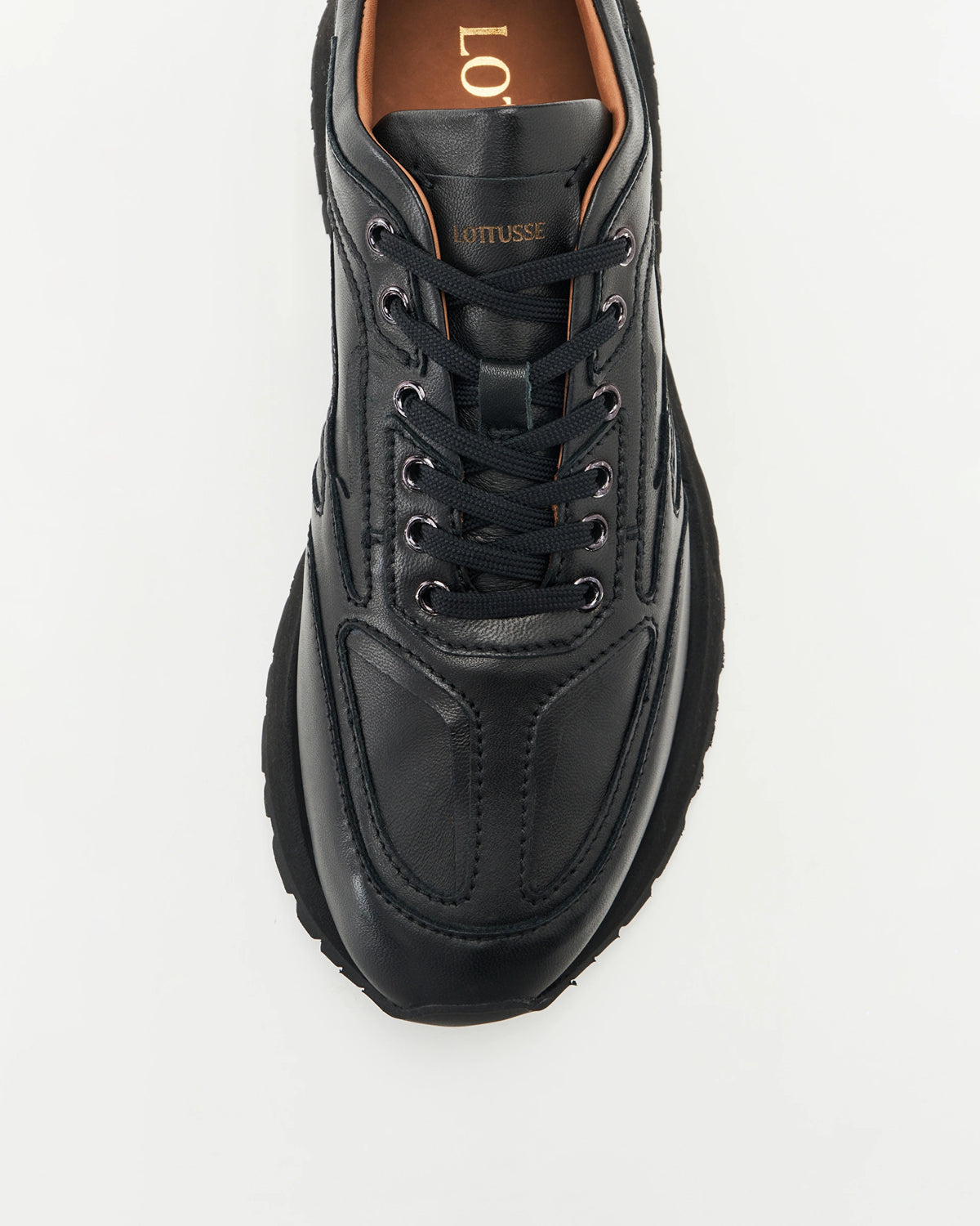 LOTTUSSE Denver Lambsilk Negro: czarny sneakersy dla mężczyzn