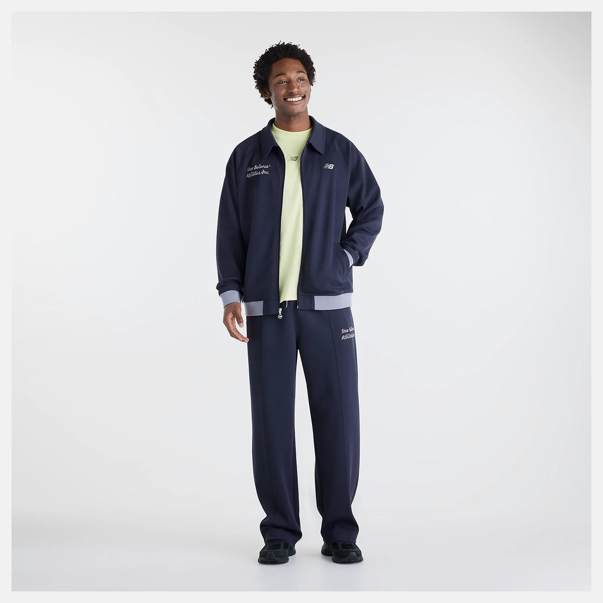 NEW BALANCE Sport Legacy Pique Jacket DARK Night: أزرق جاكيت للرجال