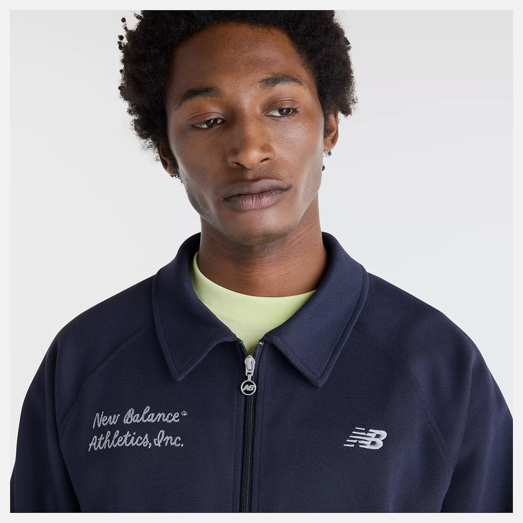 NEW BALANCE Sport Legacy Pique Jacket DARK Night: أزرق جاكيت للرجال