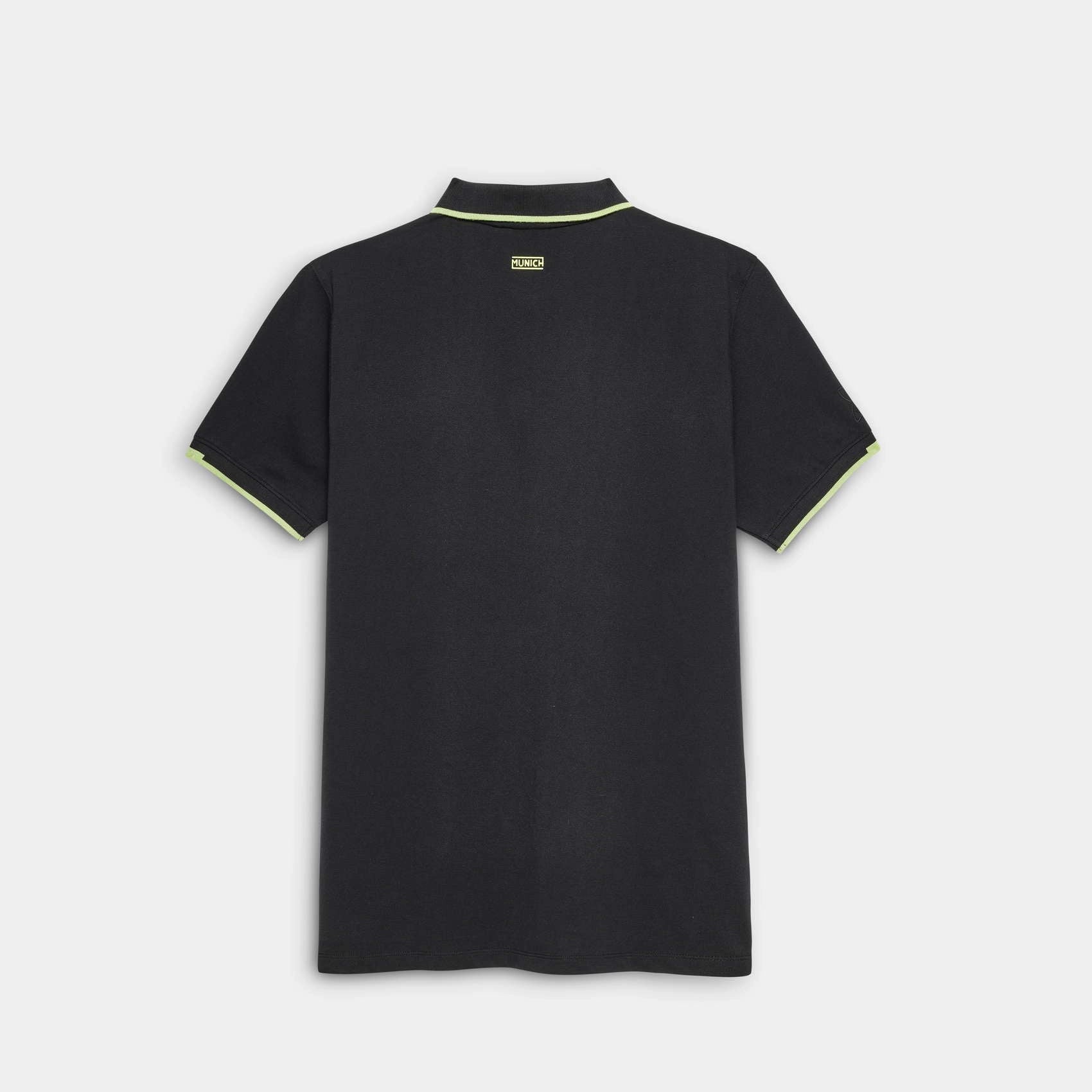 MUNICH POLO SLAM Lifestyle Black: zwart polo unisex
