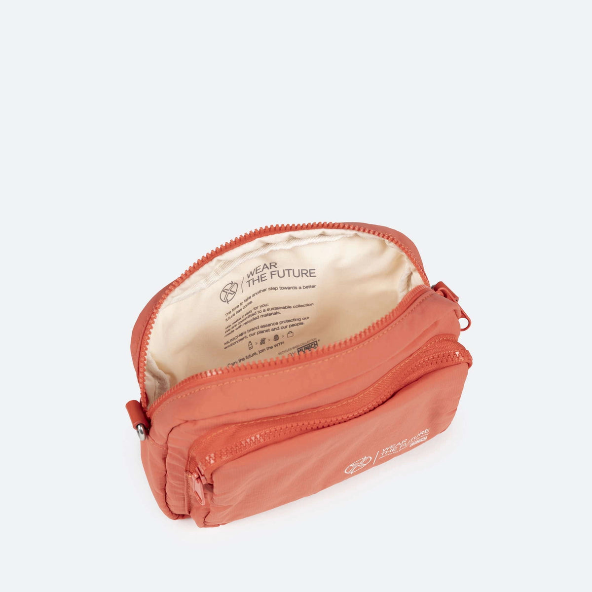 MUNICH DEEP Recycled Crossbody Camera C/coral: червоний сумка унісекс