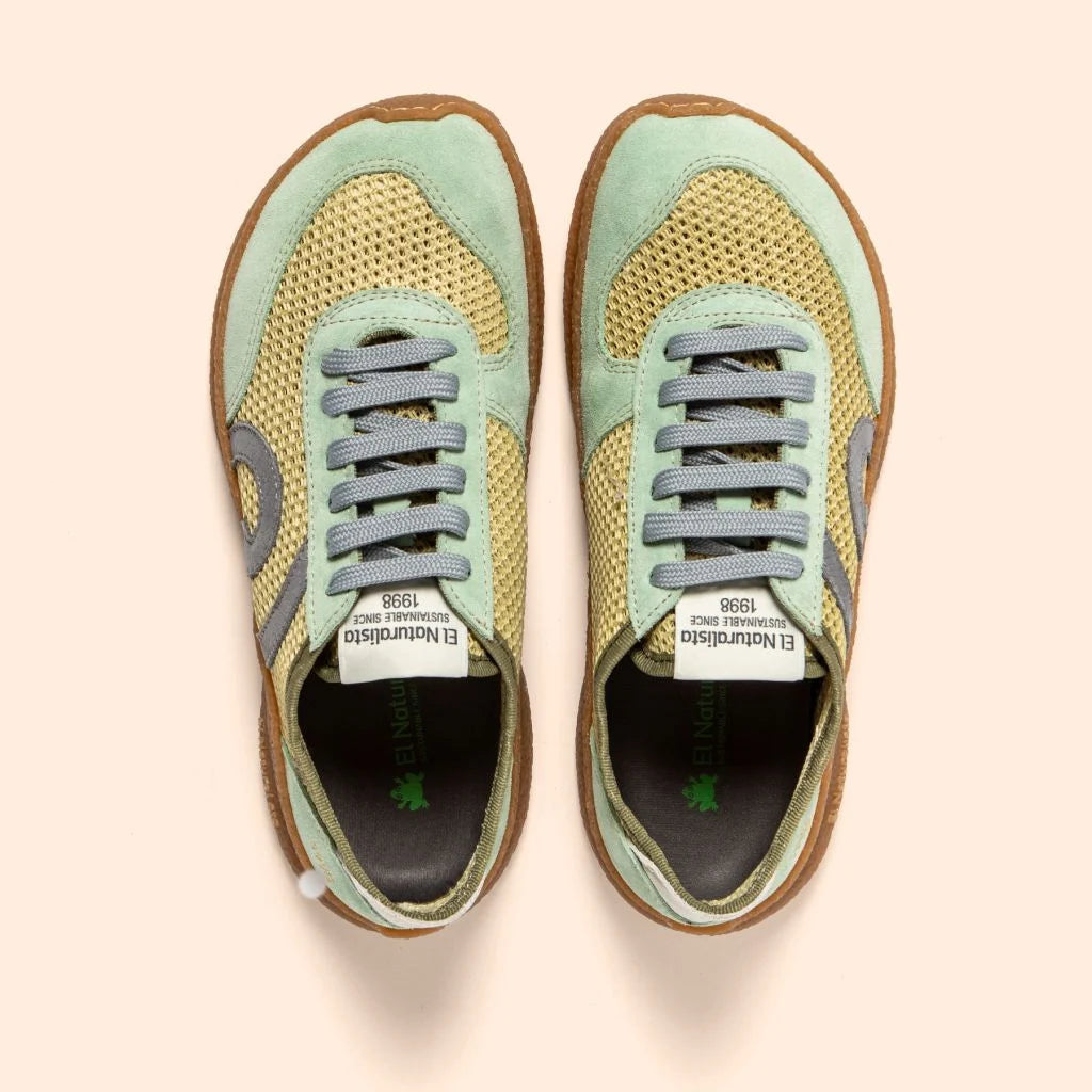 EL NATURALISTA N5435C Multi Material Olive/oroel: зелений кросівки унісекс