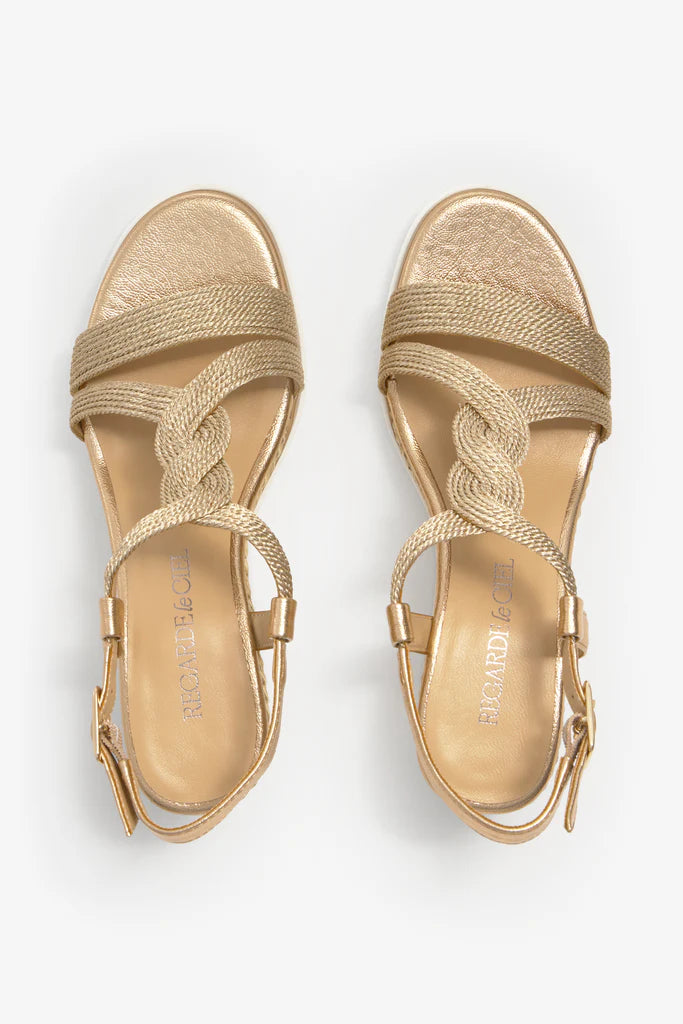 REGARDE LE CIEL Madison Copper: золотистый сандалии для женщин