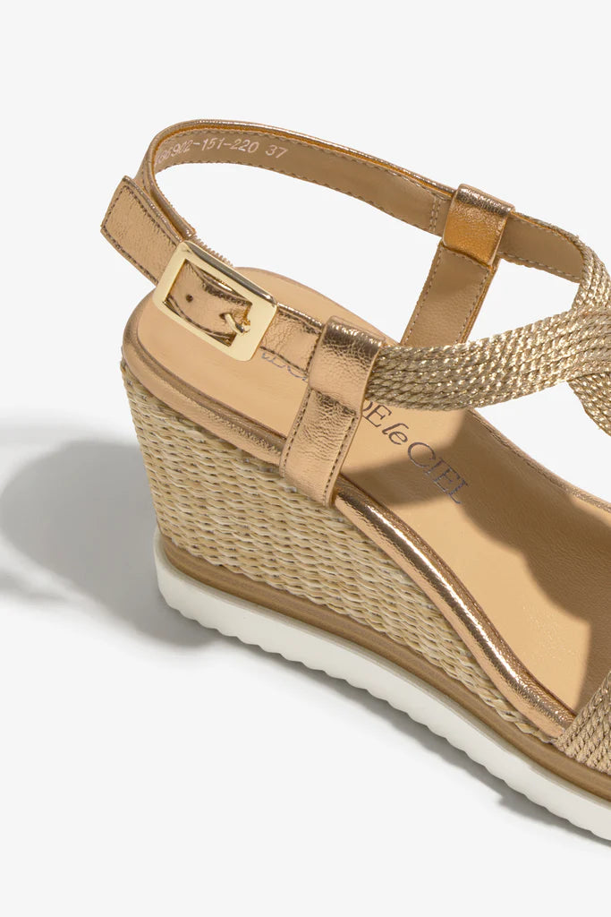 REGARDE LE CIEL Madison Copper: goudkleurig sandalen voor dames