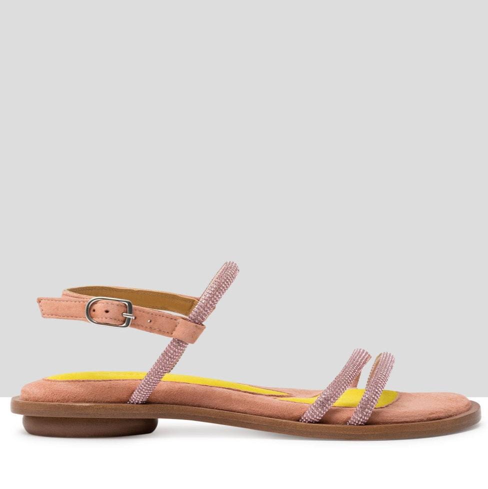 AUDLEY Jamica Suede BABY: rosa Sandalen für Damen