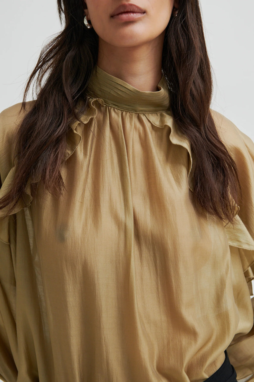 SECOND FEMALE Kannika Blouse KELP: beige blusa da donna