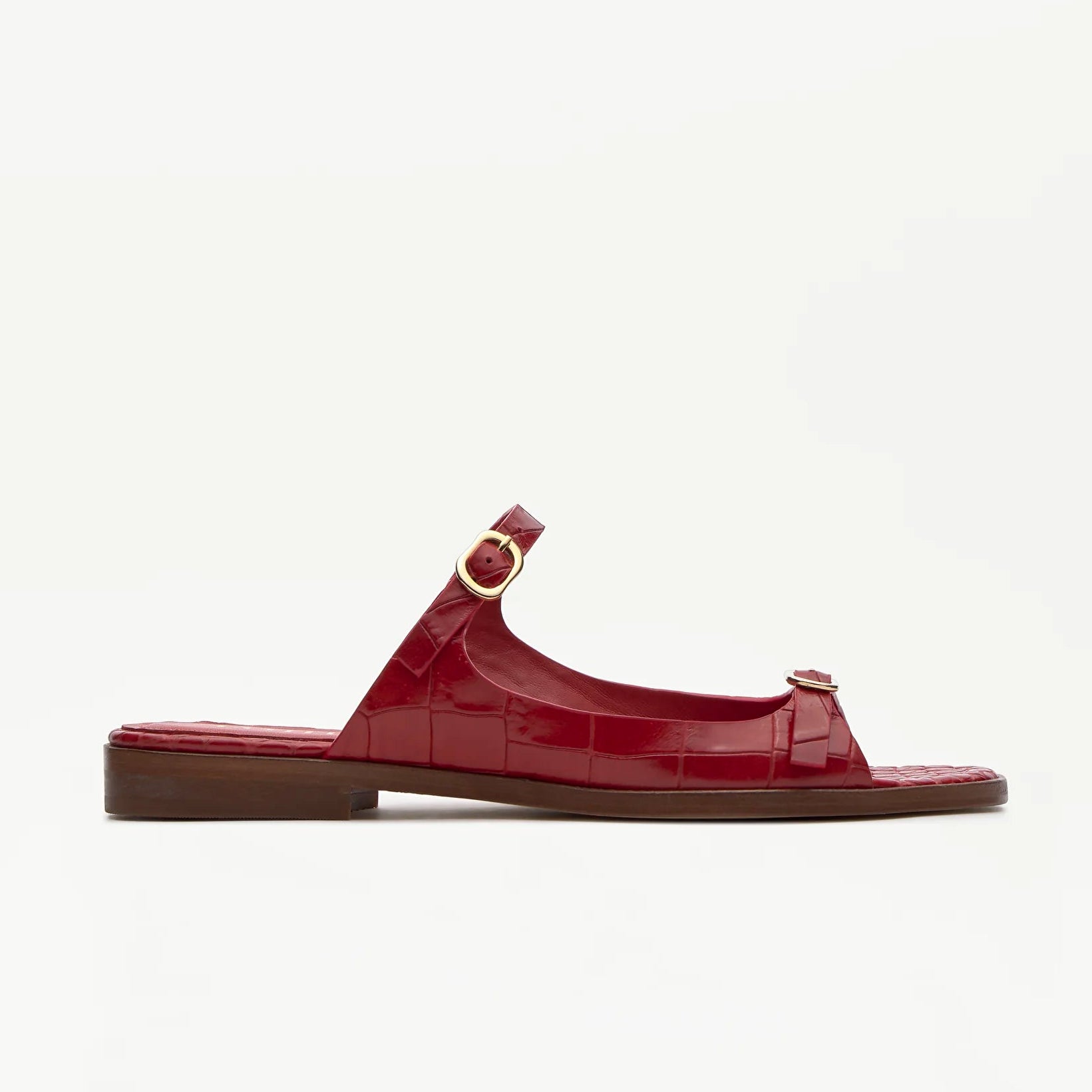 LOTTUSSE NYLO Cocodrilo Animal Print: red sandals for women