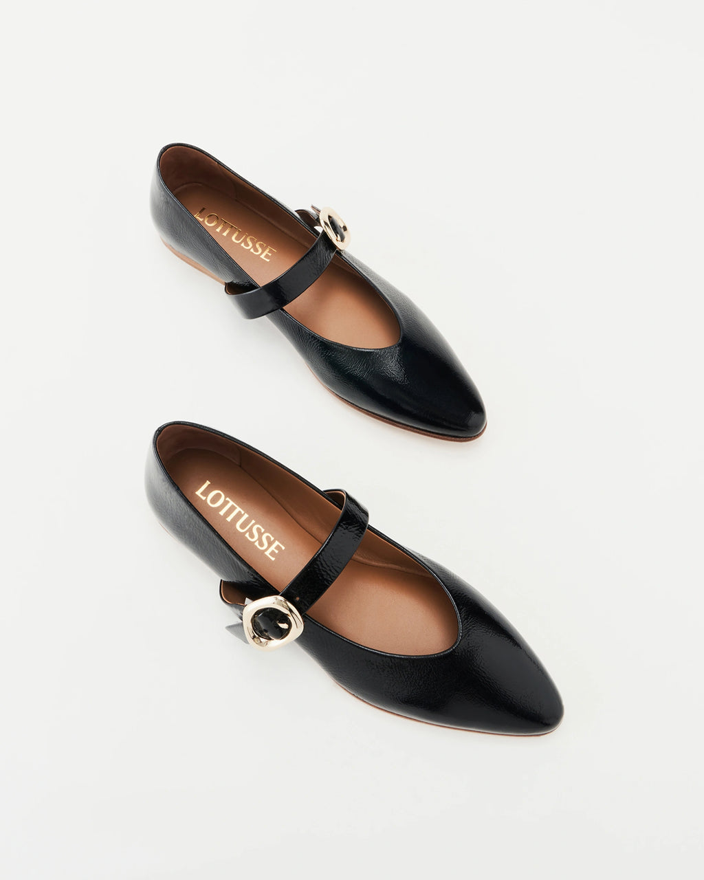 LOTTUSSE BEL Crackel Negro: czarny buty dla kobiet