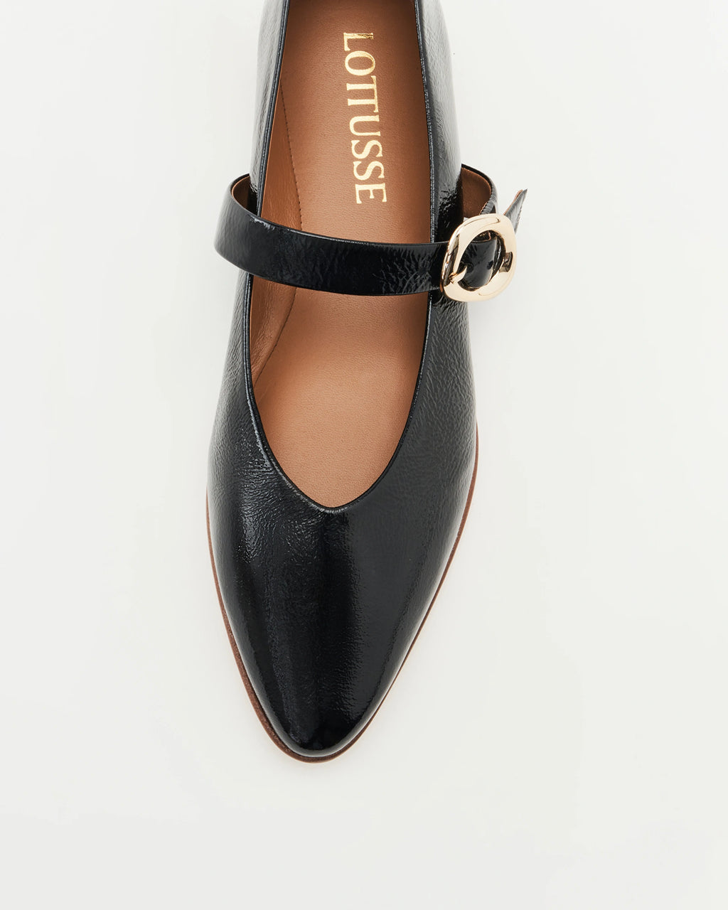 LOTTUSSE BEL Crackel Negro: czarny buty dla kobiet