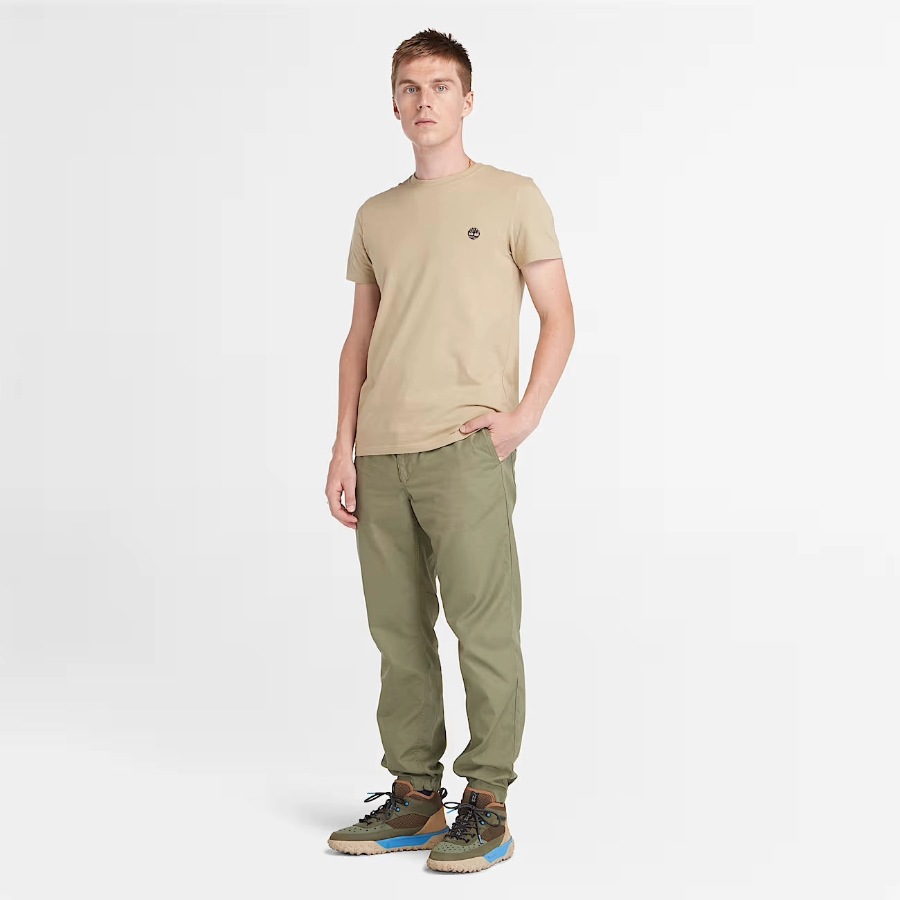 TIMBERLAND Dunstan River Short Sleeve Camiseta Cream: beige T-shirt voor heren