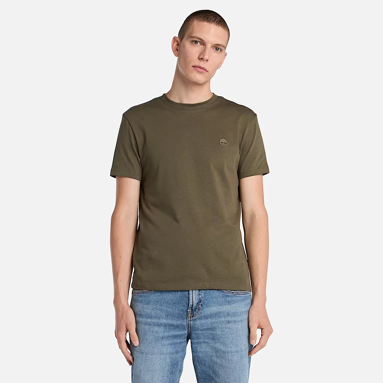 TIMBERLAND Dunstan River Short Sleeve Camiseta Verde Oscuro: caqui T-shirt voor heren