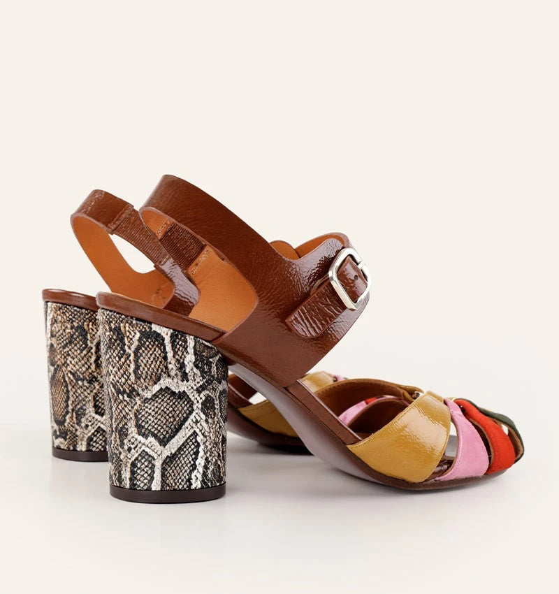 CHIE MIHARA Udami Castaño: multicolour shoes for women