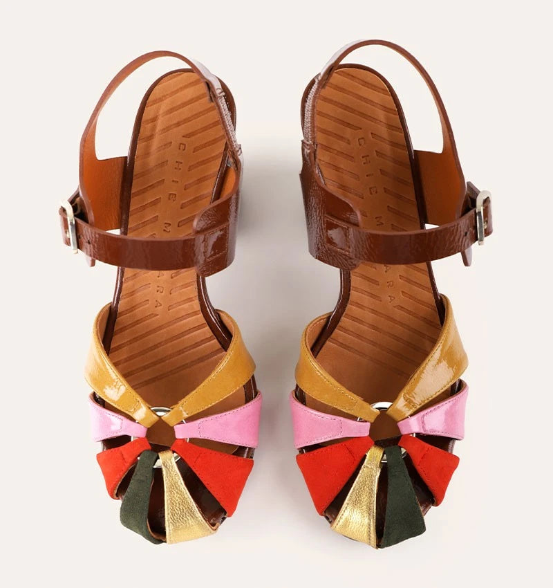 CHIE MIHARA Udami Castaño: multicolour shoes for women